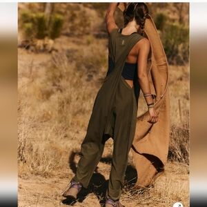 FREE PEOPLE Hot Shot Twisted Onesie Small Dark Green